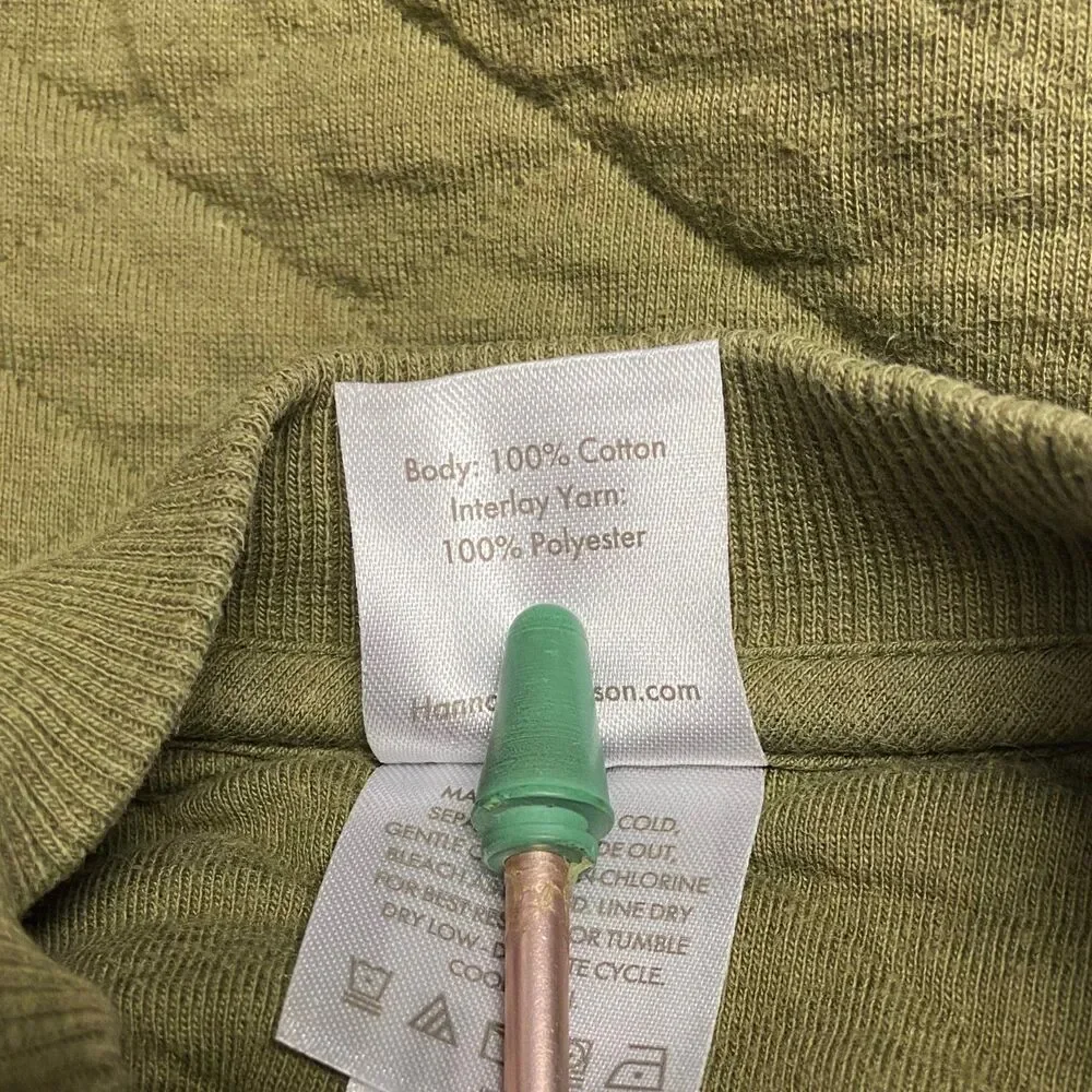 Hanna Andersson Baby Quilted Bomber Jacket Size 18-24 Months Olive Green Cotton